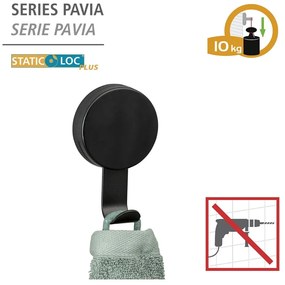 Pavia 2 db fekete törölközőtartó akasztó - Wenko