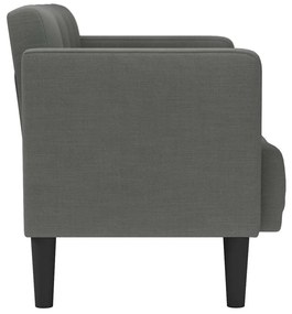 sötétszürke szövet loveseat kanapé 111 cm