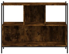 füstös tölgy színű szerelt fa könyvszekrény 102x28x77,5 cm
