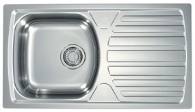 ALVEUS 1136539 - Mosogató BASIC 78x43,5 cm matt acél/satin, nagy konnektor