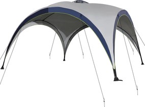 Outsunny Kerti Sátor Kert Színpad Party Sátor Napvédelem Időjárásálló Fém Oszlop + Poliészter Krémfehér + Kék 4 x 4 x 2,5 m | Aosom