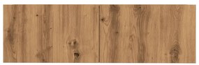 2 db kézműves tölgy falra szerelhető TV-szekrény 100x30x30 cm