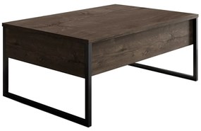 Dohányzóasztal Luxe - Walnut, Black