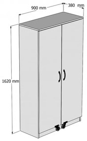 ERC0102 Magas konyhaszekrény Atlanti fenyő