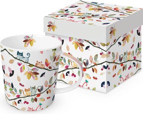 Nagy Porcelán Bögre Ppd Őszi macskák Fall Cats