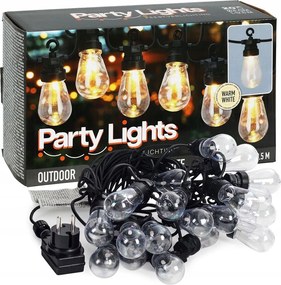 Kerti Fényfüzér Led Fénylánc Kültéri Kerti Lámpa 12.5M 20DB