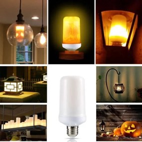 Zaparkorun LED izzó HYO-2, 5W - lángokat imitáló - orange