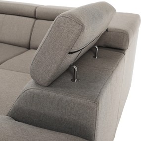 Ülőgarnitúra, szükésbarna Taupe, balos kivitel, SEGORIA ROH U