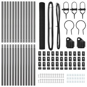 Hegesztett drótkerítés 13 poszttal Szürke 1.2x25 m Acél