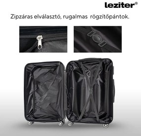 TraveLux Max IX gurulós bőrönd szett fekete
