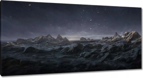 Vászonkép 115x55 Éjszakai csodálatos hegyek