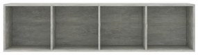 betonszürke szerelt fa könyv-/TV-szekrény 36 x 30 x 143 cm