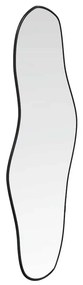 fekete falitükör 100x45 cm
