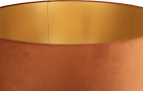 Arany színű állólámpa narancssárga búrával és arany belsővel 50 cm - Linden