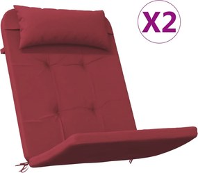vidaXL 2 db bordó oxford-szövet Adirondack-székpárna