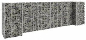 H alakú acéldrót virágtartó gabion 260 x 40 x 80 cm