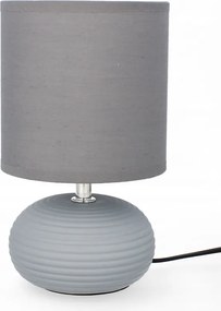 Asztali lámpa glamour kerámia dekoráció lámpabúra éjjeli lámpa szürke