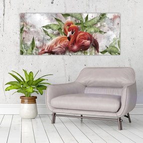 Kép - Flamingók (120x50 cm)