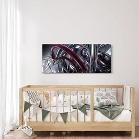 Szürke absztrakció kép (120x50 cm)