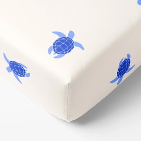 Goldea pamut körgumis lepedő - tengeri teknősök 120 x 200 cm