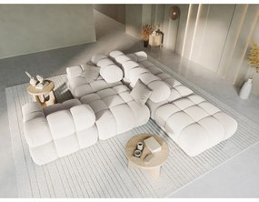 Bézs bársony moduláris kanapé 282 cm Bellis – Micadoni