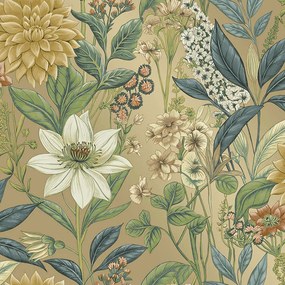 Holden Decor Wanderlust Clematis arany virágos vlies tapéta – 92060
