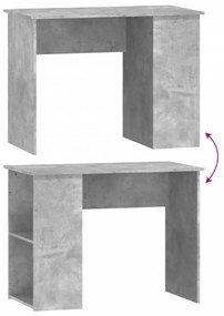 betonszürke szerelt fa íróasztal 100 x 55 x 75 cm