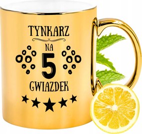 Prémium Arany Csillogó Bögre Vakoló Ajándék Nyomtatott Fotóval