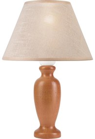 Asztali lámpa AMFORA 1xE27/60W/230V barna/bükkfa