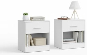 Éjjeliszekrények NOVERA szett 2 db 39x28 cm, fehér