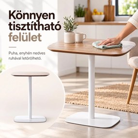 Bárasztal, kerek MDF asztallappal, Ø60 x 105 cm, 20 kg teherbírás, tölgy/fehér