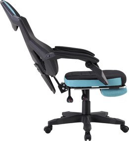 Irodai/gamer szék, fekete/neomint, teherbírás 150 kg, JORIK NEW