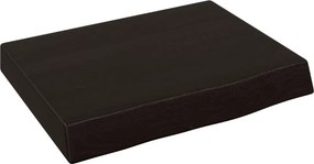 vidaXL sötétbarna kezelt tömör tölgyfa fali polc 40x30x(2-6) cm