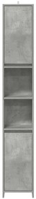 Betonszürke forgácslap fürdőszobaszekrény 30 x 30 x 183,5 cm