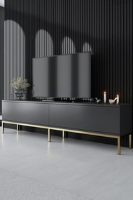 TV szekrény Lord - Anthracite, Gold