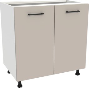 Konyhaszekrény alsó 80 Capri korpusz fehér kasmír front