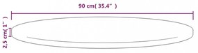 fehér tömör fenyőfa asztallap Ø90 x 2,5 cm