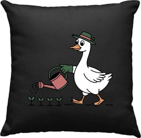 Lúd Kertész párna Vicces Fekete
