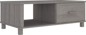 vidaXL HAMAR világosszürke tömör fenyőfa dohányzóasztal 100x55x35 cm