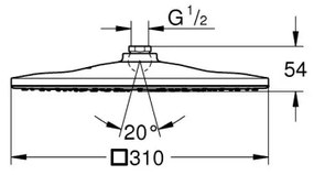 GROHE 26567000 - RAINSHOWER 310 mm átmérőjű zuhanyrózsa, fényes króm