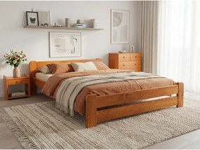 Laura ágy 140x200 cm, égerfa Ágyrács: Ágyrács nélkül, Matrac: Matrac nélkül