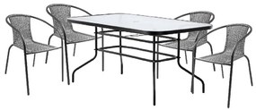 Holiday üvegasztalos 4 személyes kerti bútorszett N