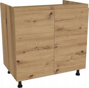 Alsó szekrény mosogató alá 80 Frezo tölgy Evoke front fogantyú nélküli tölgy Artisan