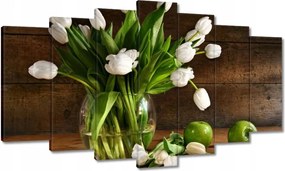 Vászonkép 140x80 Fehér tulipánok