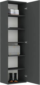 KLARA 1 ajtós ruhásszekrény | Antracit