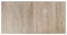 Fehér tömör mangófa étkezőasztal 160 x 80 x 75 cm