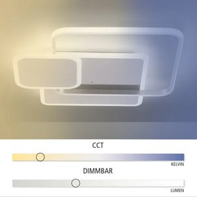 Paul Neuhaus 8319-55 - LED Szabályozható mennyezeti lámpa EMILIO LED/53W/230V + távirányító