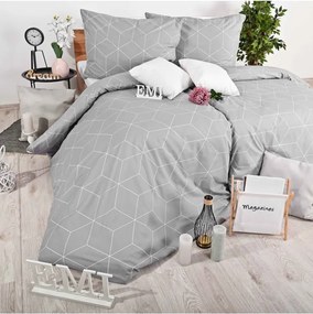 EMI Alya grey pamut ágyneműhuzat, A standard egyszemélyes ágy szett tartalma: 1x 140x200 + 1x 70x90