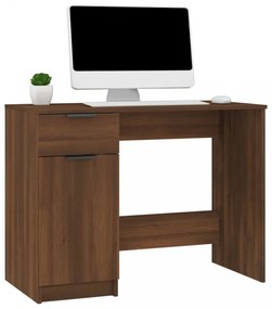 barna tölgyszínű szerelt fa íróasztal 100 x 50 x 75 cm