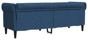vidaXL kék 3 személyes szövet Chesterfield kanapé